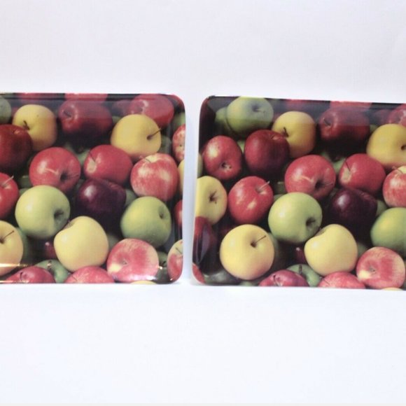 Starbucks Platter Plate Apples - so cute! Set of 2